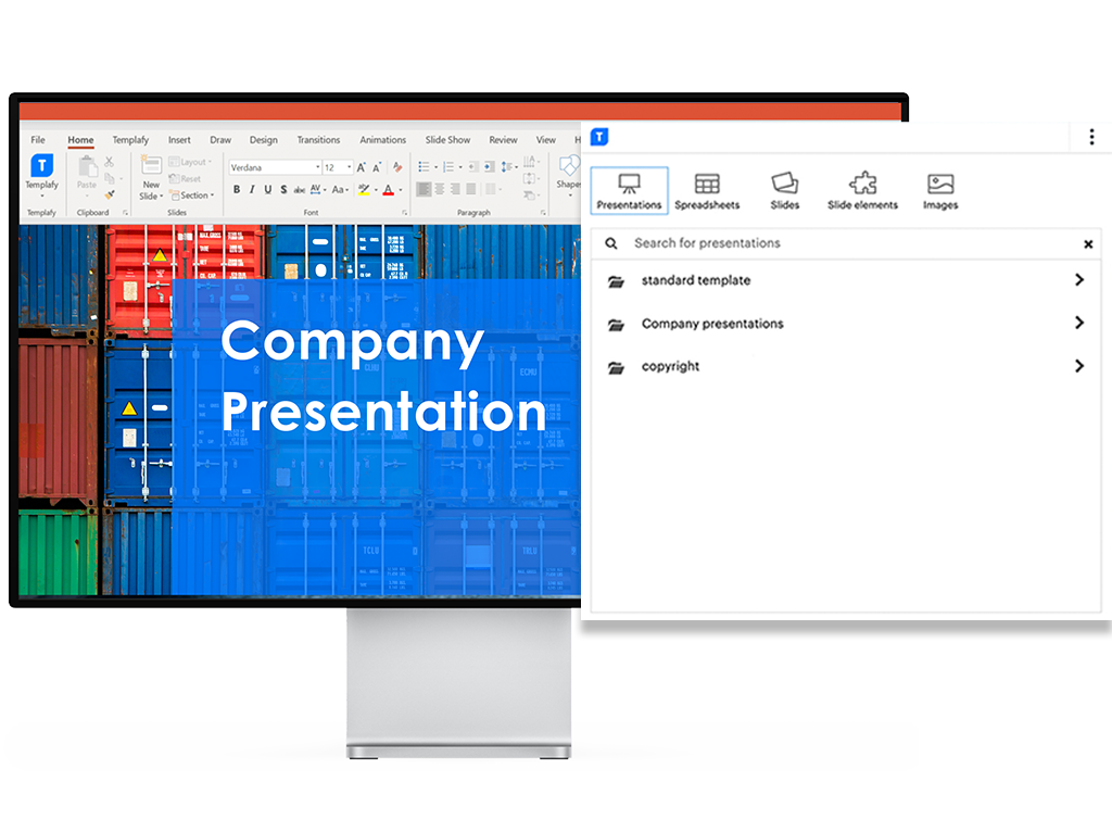 A screenshot of a company presentation