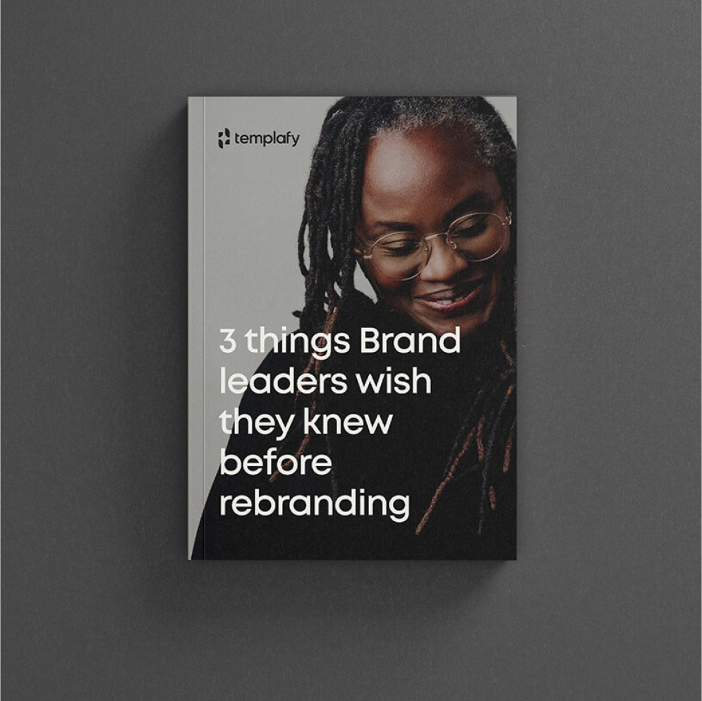 Three things brand leaders wish they knew before rebranding guide cover.