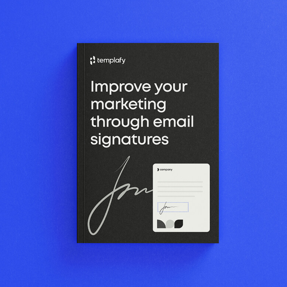 Improve your marketing through email signatures guide cover.